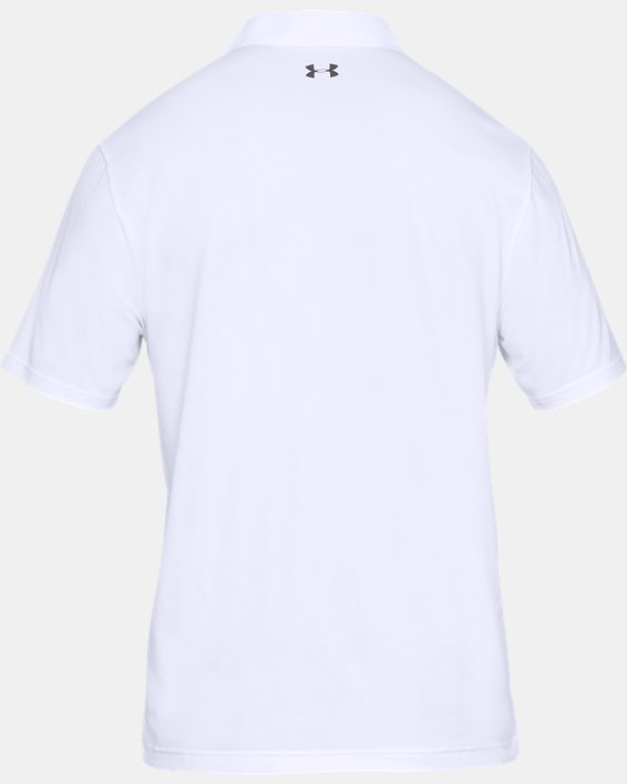 男士UA Performance Textured Polo衫, White, pdpMainDesktop image number 5